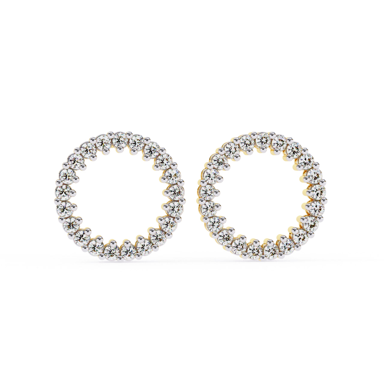 Classic Diamond Hoop Earrings