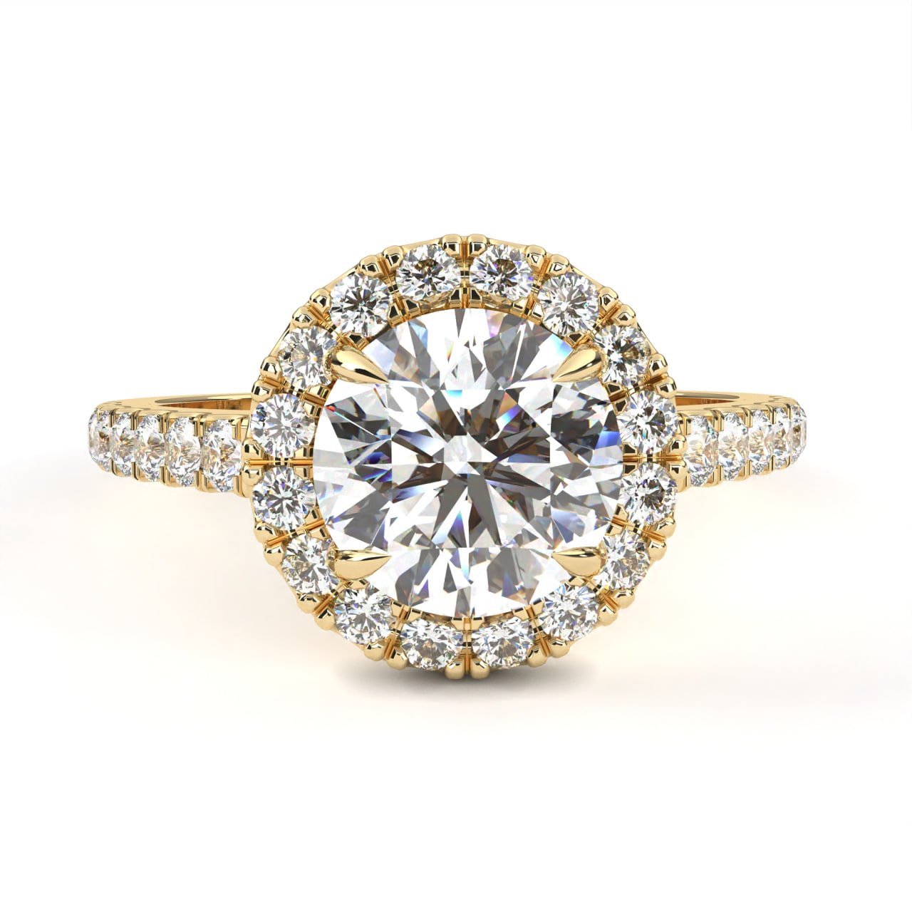 Oval Diamond Halo Engagement Ring