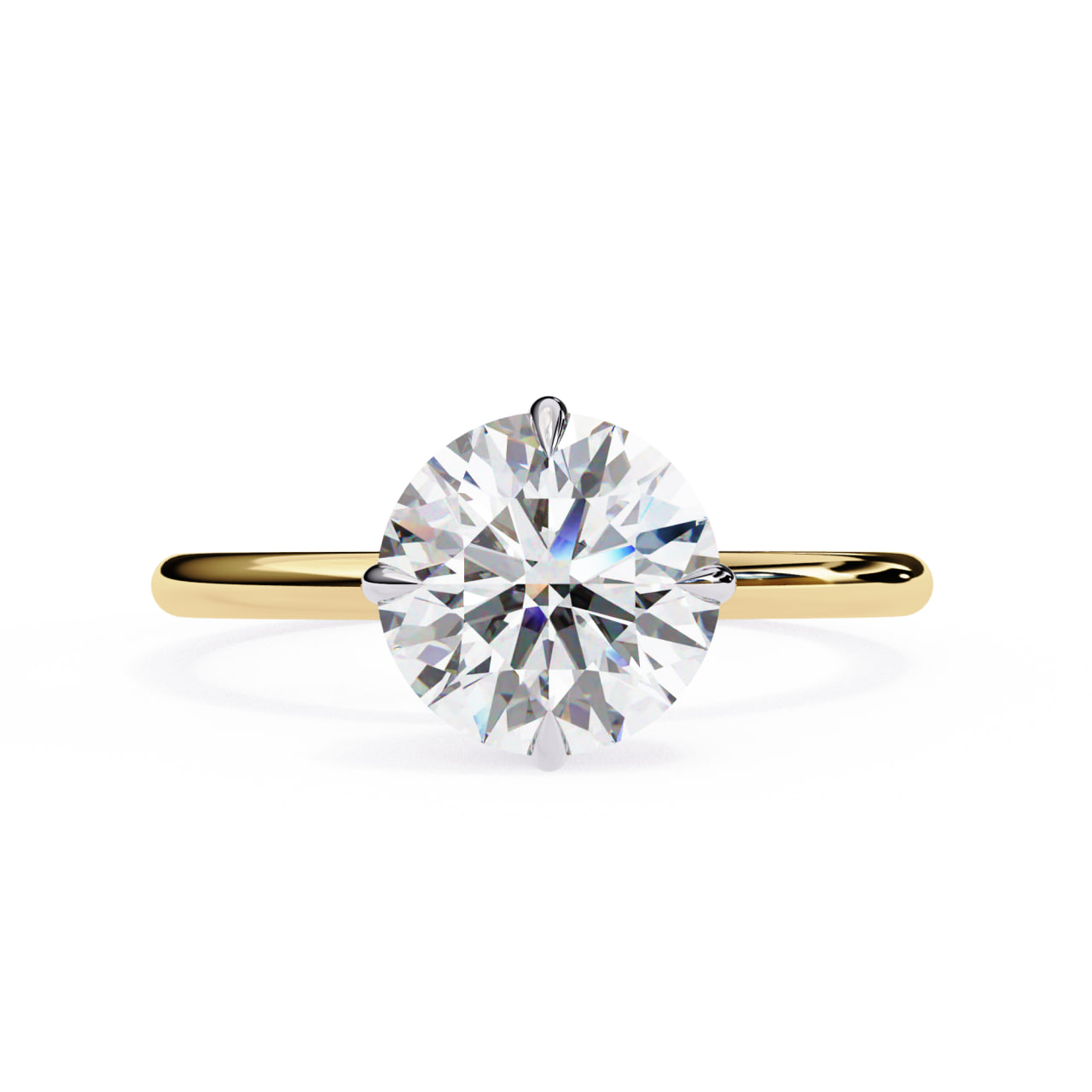 Radiant Cut Classic Solitaire Engagement Ring
